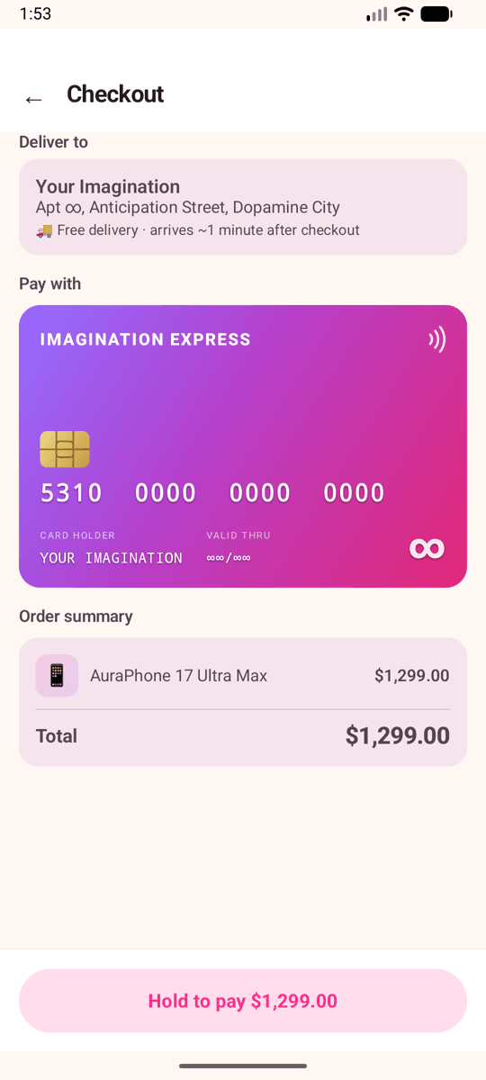 Hold to pay the full price
