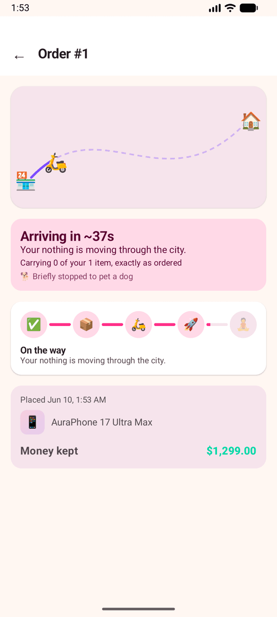 Watch nothing arrive